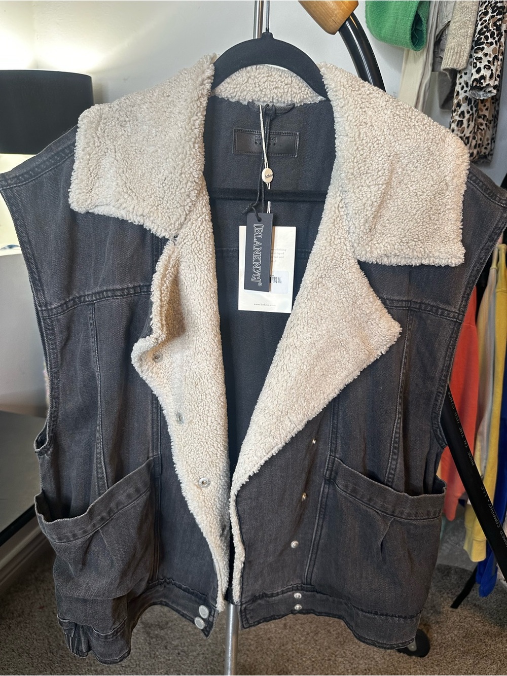 NWT BLANK NYC OVERSIZED DENIM VEST